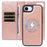 For iPhone 17e / iPhone 16e Magnetic Case Detachable 2 in 1 Leather Wallet Phone Cover - Rose Gold - 4