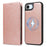 For iPhone 17e / iPhone 16e Magnetic Case Detachable 2 in 1 Leather Wallet Phone Cover - Rose Gold - 5