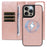 For iPhone 15 Pro Max Magnetic Case Detachable 2 in 1 Leather Wallet Phone Cover - Rose Gold - 4