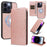 For iPhone 14 Pro Max Magnetic Case Detachable 2 in 1 Leather Wallet Phone Cover - Rose Gold - 1