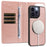 For iPhone 14 Pro Max Magnetic Case Detachable 2 in 1 Leather Wallet Phone Cover - Rose Gold - 3