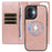For iPhone 16 Magnetic Case Detachable 2 in 1 Leather Wallet Phone Cover - Rose Gold - 4