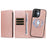 For iPhone 16 Magnetic Case Detachable 2 in 1 Leather Wallet Phone Cover - Rose Gold - 6