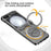 For Samsung Galaxy Z Flip8 Case with Magnetic Kickstand Spring Hinge PC Folding Phone Cover - Transparent - 2