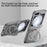 For Samsung Galaxy Z Flip8 Case with Magnetic Kickstand Spring Hinge PC Folding Phone Cover - Transparent - 3