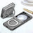 For Samsung Galaxy Z Flip8 Case with Magnetic Kickstand Spring Hinge PC Folding Phone Cover - Transparent - 7