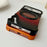 For iPhone 17 Pro Max Case Rotating Magnetic Kickstand Carbon Fiber Texture PC + Metal Shockproof Phone Cover - Orange - 5