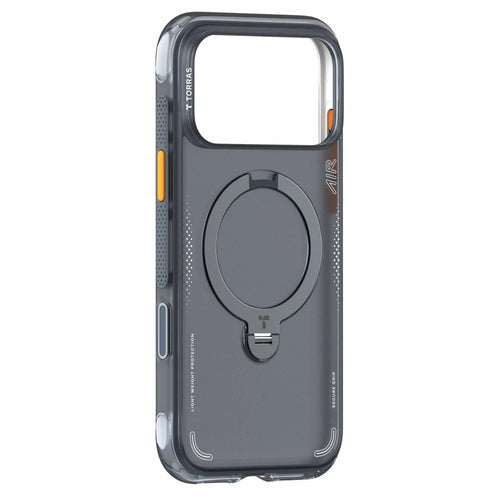 TORRAS Ostand Q3 Air Series For iPhone 18 Pro Max / 17 Pro Max Case Compatible with MagSafe Shockproof PC + TPU Phone Cover with Kickstand - Black - 1