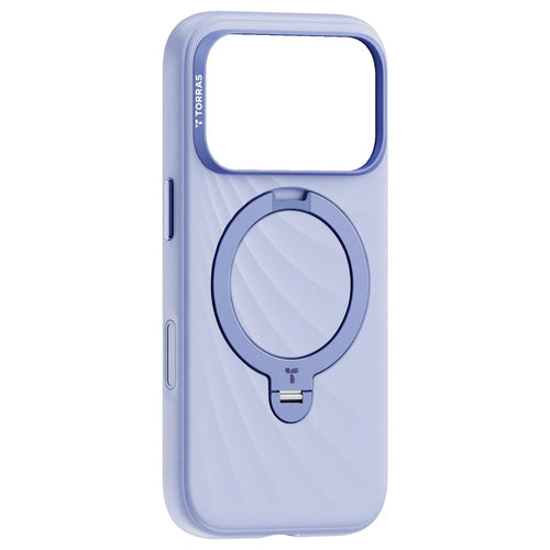 TORRAS Ostand Q3 Silicone Wind Series for iPhone 18 Pro Max  /  17 Pro Max Magnetic Case Rotating Kickstand Liquid Silicone + PC Phone Cover - Blue - 1