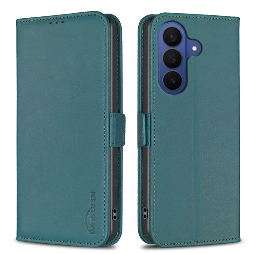 BINFEN COLOR for Samsung Galaxy A18 5G / Galaxy A17 5G / Galaxy A17 4G / Galaxy A26 5G / Galaxy A18 4G Case  BF31 PU Leather Flip Folio Phone Wallet Cover - Green - 1