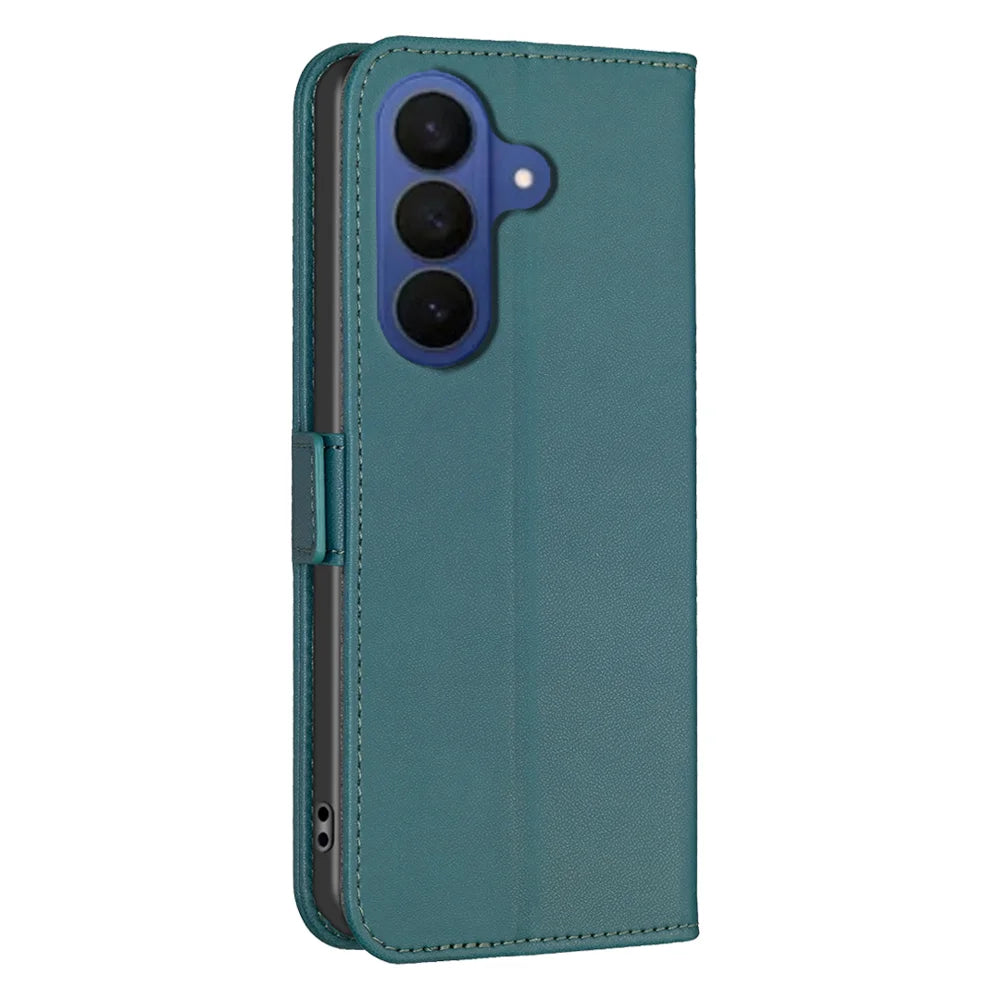 BINFEN COLOR for Samsung Galaxy A18 5G / Galaxy A17 5G / Galaxy A17 4G / Galaxy A26 5G / Galaxy A18 4G Case  BF31 PU Leather Flip Folio Phone Wallet Cover - Green - 3