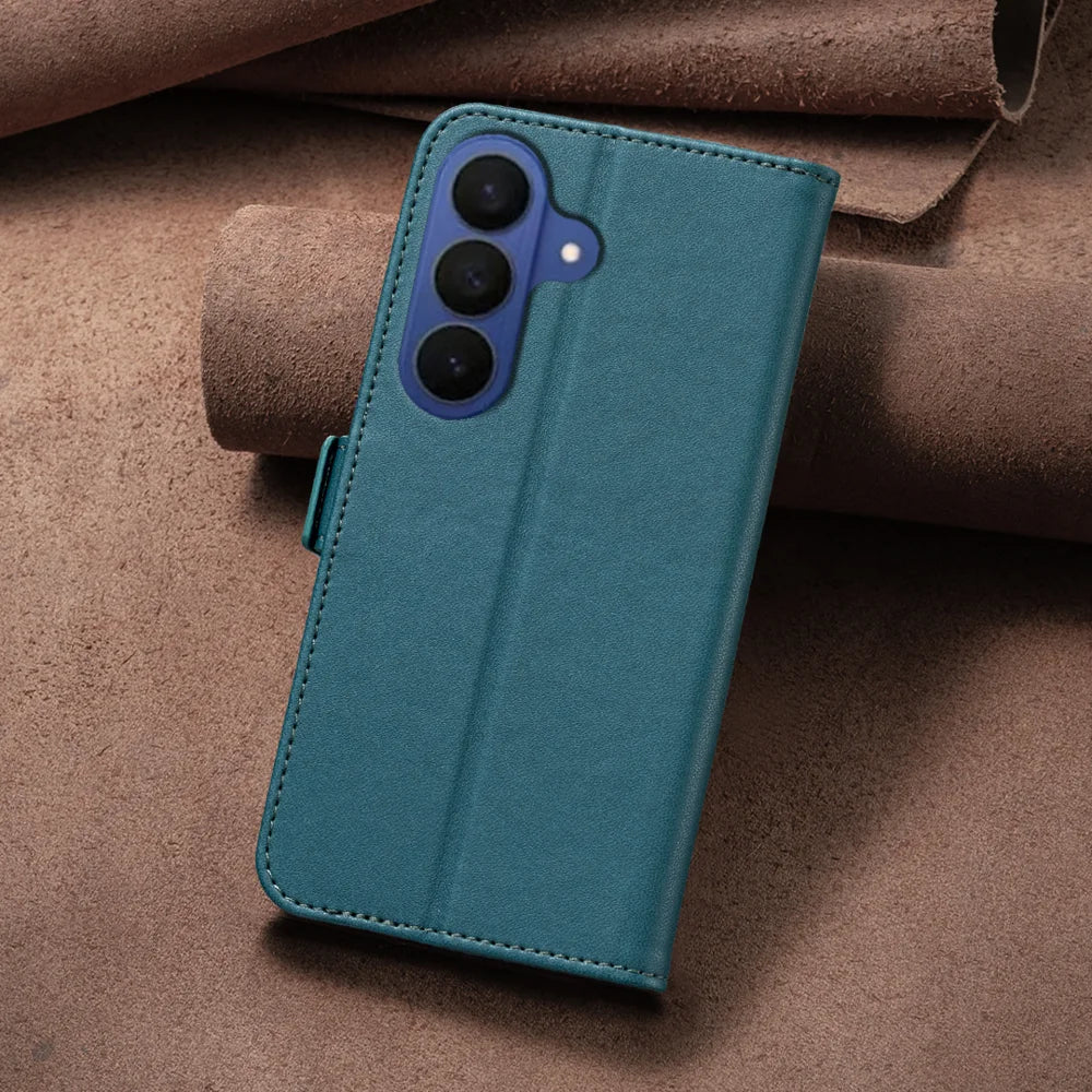 BINFEN COLOR for Samsung Galaxy A18 5G / Galaxy A17 5G / Galaxy A17 4G / Galaxy A26 5G / Galaxy A18 4G Case  BF31 PU Leather Flip Folio Phone Wallet Cover - Green - 5
