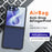 For Samsung Galaxy Z Flip8 Case Skin-Touch TPU + PC Matte Phone Back Cover - Transparent Black - 6