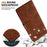 For Samsung Galaxy A56 5G Wallet Case Imprinted Ethnic Pattern Leather Phone Cover with Wrist Strap - Brown - 6