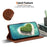 For Samsung Galaxy S26 Wallet Case Imprinted Ethnic Pattern Leather Phone Cover with Wrist Strap - Brown - 2