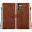 For Samsung Galaxy S26 Ultra Wallet Case Imprinted Ethnic Pattern Leather Phone Cover with Wrist Strap - Brown - 1