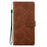 For Samsung Galaxy S26 Ultra Wallet Case Imprinted Ethnic Pattern Leather Phone Cover with Wrist Strap - Brown - 7