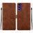 For Samsung Galaxy A27 5G Wallet Case Imprinted Ethnic Pattern Leather Phone Cover with Wrist Strap - Brown - 1