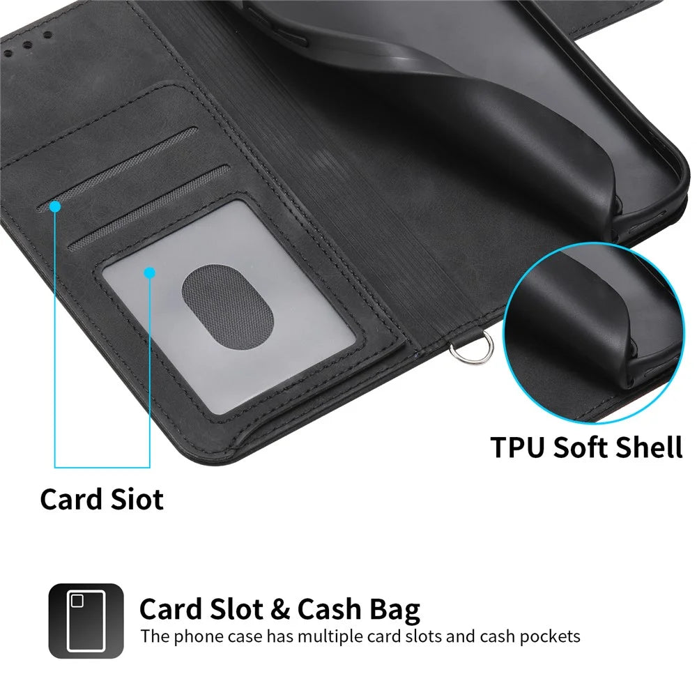 For Samsung Galaxy A54 5G Phone Carrying Wristlet Pouch Wallet Phone Cover Skin-touch Feeling Imprinted Flowers Stand Leather Case with Strap - Black - 7