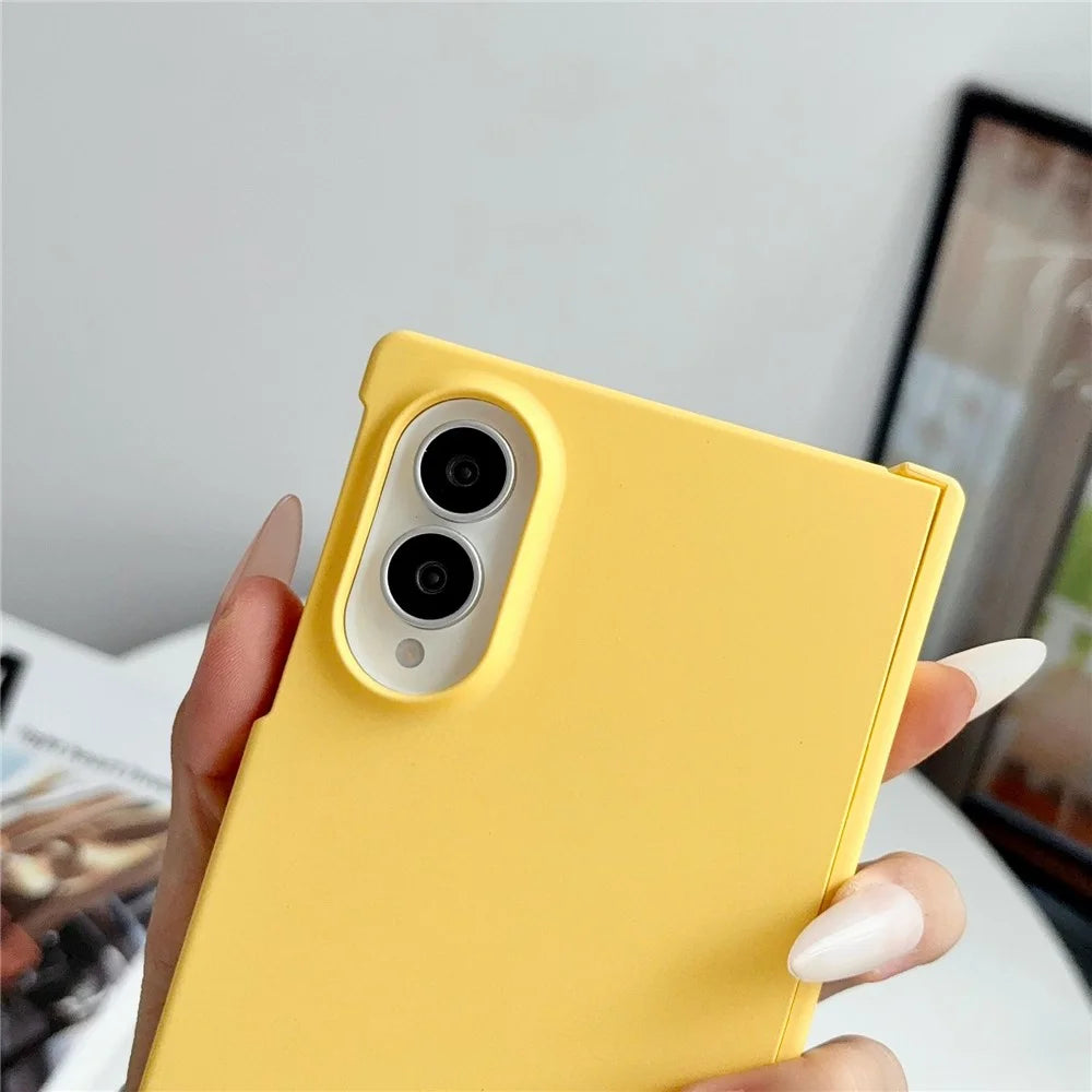 For Samsung Galaxy Z Fold8 Case Skin Feel PC Phone Cover with Hinge Protection - Orange - 3