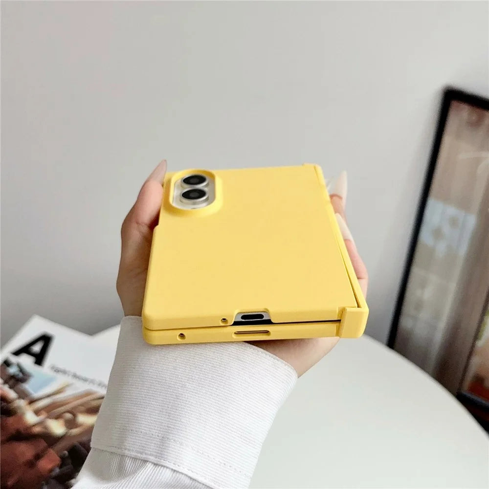For Samsung Galaxy Z Fold8 Case Skin Feel PC Phone Cover with Hinge Protection - Orange - 5