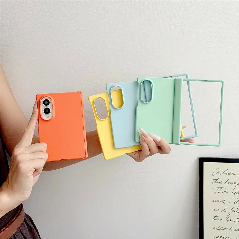 For Samsung Galaxy Z Fold8 Case Skin Feel PC Phone Cover with Hinge Protection - Orange - 7