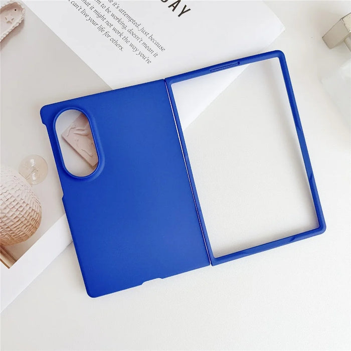 For Samsung Galaxy Z Fold8 Case Skin-Touch Texture Hard PC Folding Phone Cover - Dark Blue - 2