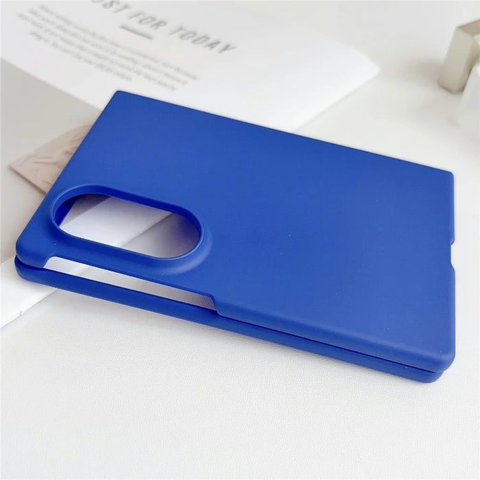 For Samsung Galaxy Z Fold8 Case Skin-Touch Texture Hard PC Folding Phone Cover - Dark Blue - 3