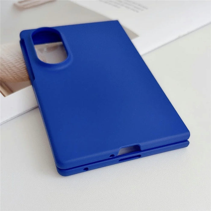 For Samsung Galaxy Z Fold8 Case Skin-Touch Texture Hard PC Folding Phone Cover - Dark Blue - 4