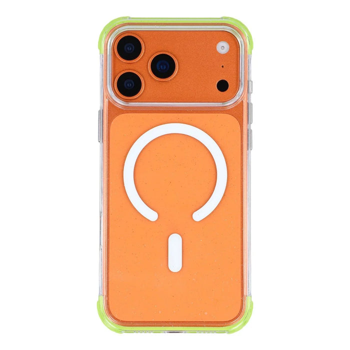 X-LEVEL for iPhone 18 Pro Max / 17 Pro Max Magnetic Case Glitter Crystal Clear PC Shockproof Phone Cover - Green - 3