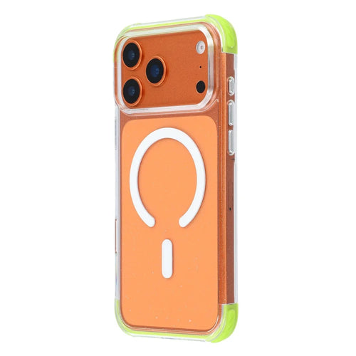 X-LEVEL for iPhone 18 Pro / 17 Pro Magnetic Case Glitter Crystal Clear PC Shockproof Phone Cover - Green - 1