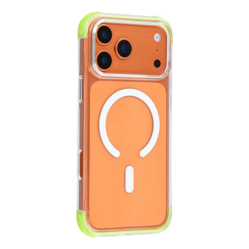 X-LEVEL for iPhone 18 Pro / 17 Pro Magnetic Case Glitter Crystal Clear PC Shockproof Phone Cover - Green - 2