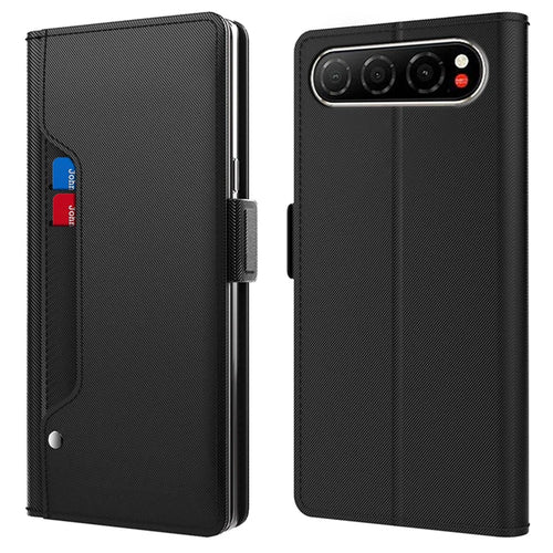 For ZTE nubia Air Pro 5G Case PU+TPU Magnetic Flip Phone Cover with Stand - Black - 1