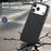 For iPhone 18 Pro Max / 17 Pro Max Magnetic Case Cloth Texture PC + TPU + PU Leather Anti-Scratch Phone Cover - Black - 5