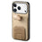 For iPhone 18 Pro / 17 Pro Case Cloth Texture TPU PU Leather PC Phone Back Cover with Card Holder Kickstand - Khaki - 2