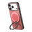 For iPhone 18 Pro Max / 17 Pro Max Stress Relief Retro Leather Back Cover Phone Case with Rotating Kickstand - Pink - 3