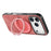 For iPhone 18 Pro Max / 17 Pro Max Stress Relief Retro Leather Back Cover Phone Case with Rotating Kickstand - Pink - 4