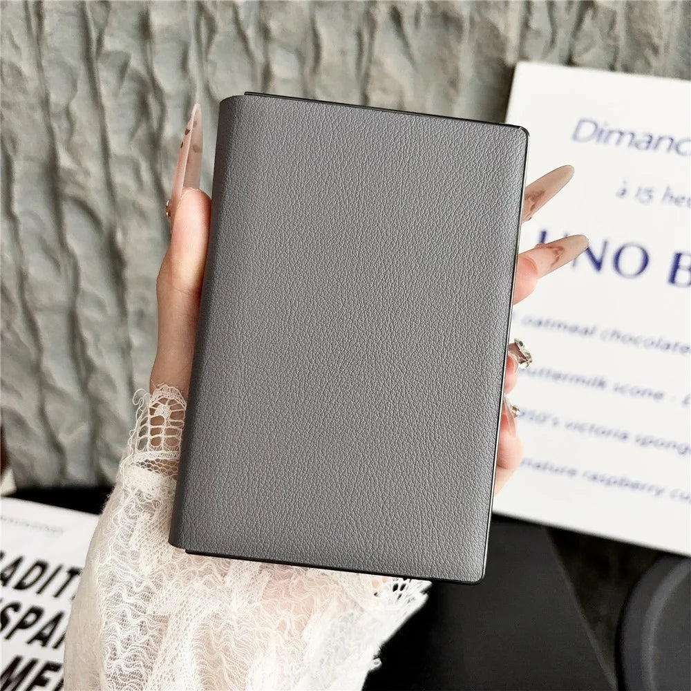 For Samsung Galaxy Z Fold8 Case Simple Design Shockproof PU + PC Phone Back Cover - Grey - 3