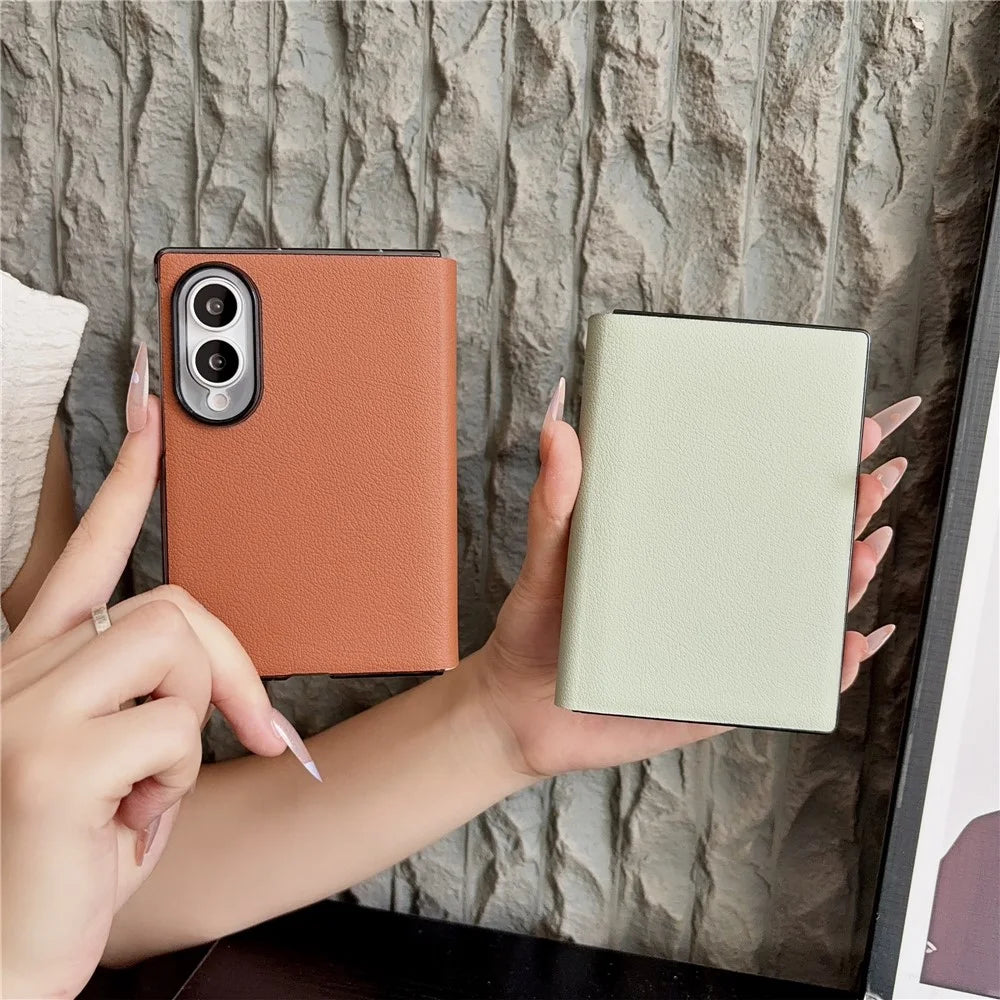 For Samsung Galaxy Z Fold8 Case Simple Design Shockproof PU + PC Phone Back Cover - Grey - 4