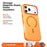 For iPhone 18 Pro Max / 17 Pro Max Magnetic Case Color Blocking PC + TPU Anti-Fingerprint Phone Cover - Orange - 2