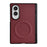 For Samsung Galaxy Z Fold8 Magnetic Case Lychee Grain Leather + PC Hinge Protection Phone Cover - Wine Red - 1