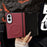 For Samsung Galaxy Z Fold8 Magnetic Case Lychee Grain Leather + PC Hinge Protection Phone Cover - Wine Red - 2