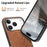 For iPhone 18 Pro / 17 Pro Magnetic Phone Case with Grid Pattern Protective PU Leather + PC Cover - Brown - 4