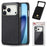 For iPhone 18 Pro Max / 17 Pro Max Case Litchi Texture Leather Coated PC Mobile Back Cover - Black - 3