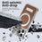 For iPhone 18 Pro Max / 17 Pro Max Magnetic Case Litchi Texture PU Leather+TPU+PC Phone Cover with Rotating Kickstand - Brown - 6