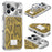 For iPhone 18 Pro Max / 17 Pro Max Magnetic Case Snake Pattern Anti-Scratch PU Leather + PC + TPU Phone Cover - Yellow - 1