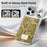 For iPhone 18 Pro / 17 Pro Magnetic Case Snake Pattern Anti-Scratch PU Leather + PC + TPU Phone Cover - Yellow - 6