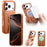 CASENEO For iPhone 18 Pro / 17 Pro Magnetic Case Wristband PU Leather + PC Shockproof Phone Cover - Brown - 2