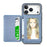 For iPhone 18 Pro Max / 17 Pro Max Case RFID Blocking Carbon Fiber Leather Phone Back Cover with Card Holder - Blue - 2