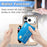For iPhone 18 Pro Max / 17 Pro Max Case RFID Blocking Carbon Fiber Leather Phone Back Cover with Card Holder - Blue - 6